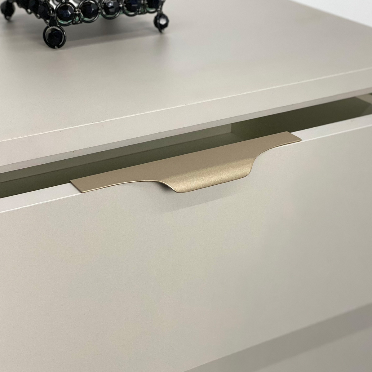 Puxador para Móveis Wave Cava Alumínio Champagne 180mm Aluminium Decor