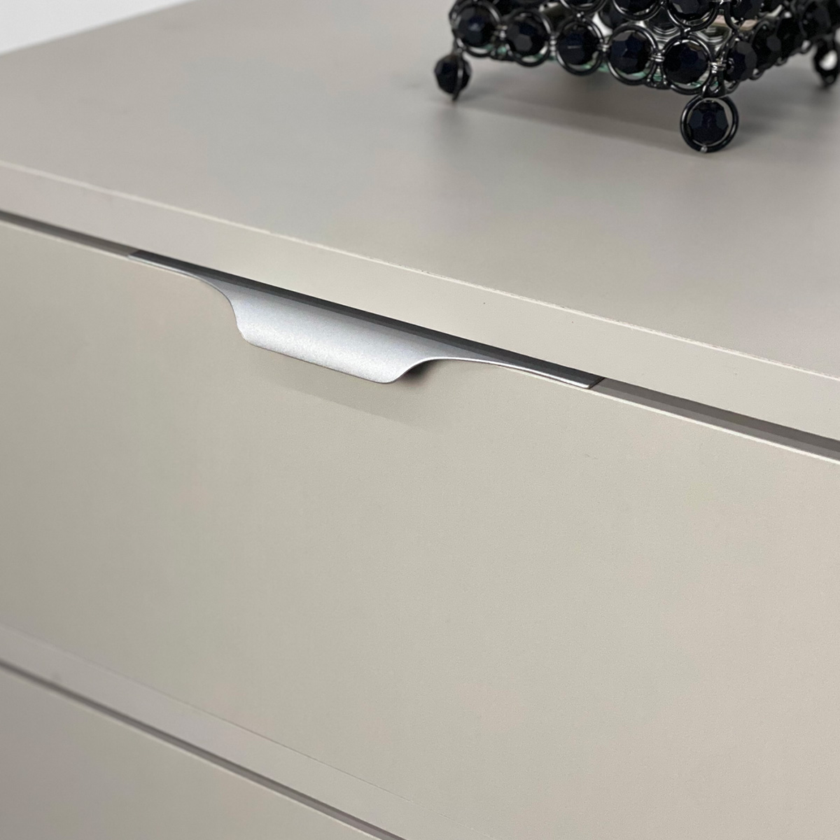 Puxador para Móveis Wave Cava Alumínio Prata 180mm Aluminium Decor