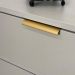Puxador para Móveis Wave Reto Alumínio Ouro 125mm Aluminium Decor