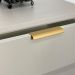 Puxador para Móveis Wave Reto Alumínio Ouro 125mm Aluminium Decor