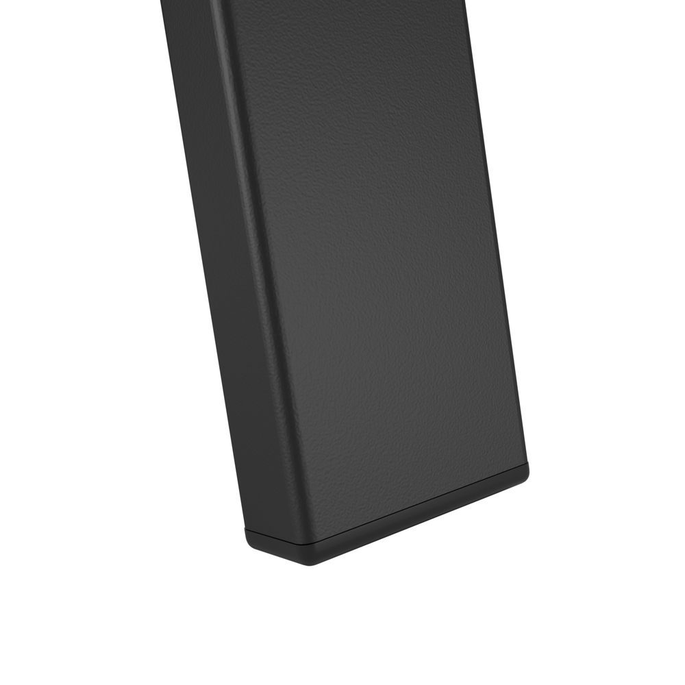 Kit 2 Banquetas Altas bancada Alumínio Preto Tela Azul