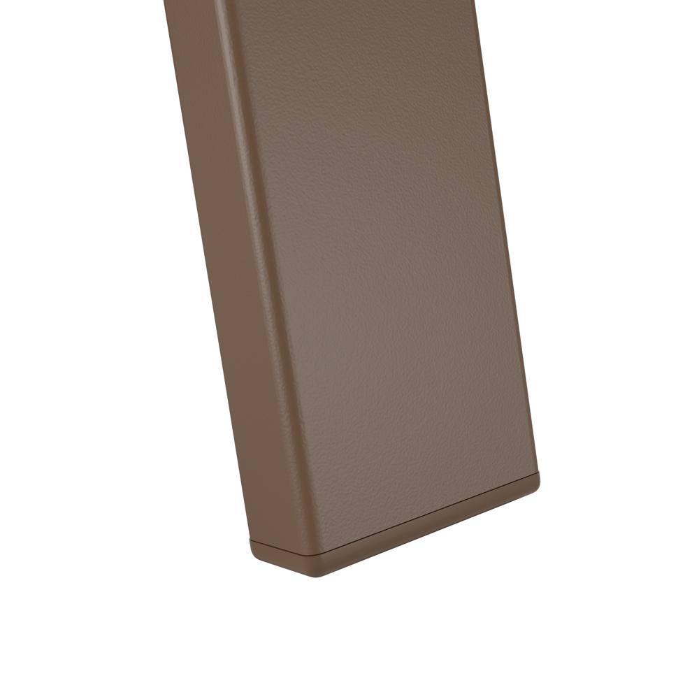 Kit 3 Banquetas Alta bancada Alumínio Marrom Tela Mocca