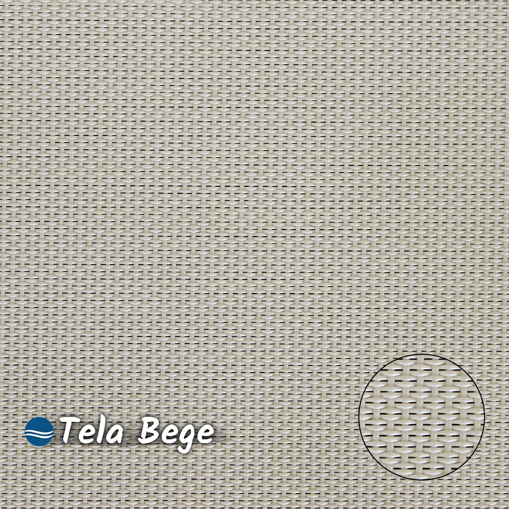 Kit 3 Banquetas Alta bancada Alumínio Preto Tela Bege