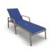 Kit 3 Espreguiçadeiras Piscina Alumínio Fendi Tela Azul