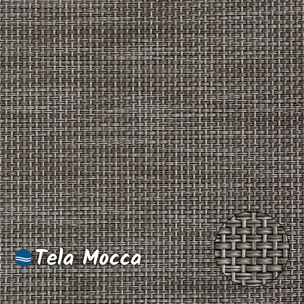 Kit 3 Espreguiçadeiras Piscina Alumínio Fendi Tela Mocca