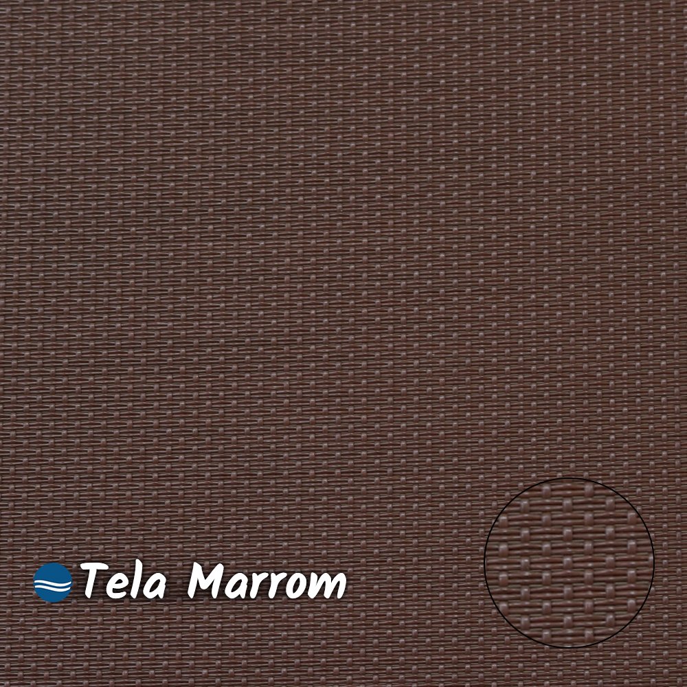 Kit 4 Cadeiras Miami Gourmet Alumínio Marrom Tela Marrom