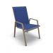 Kit 4 Cadeiras Riviera Piscina Alumínio Fendi Tela Azul