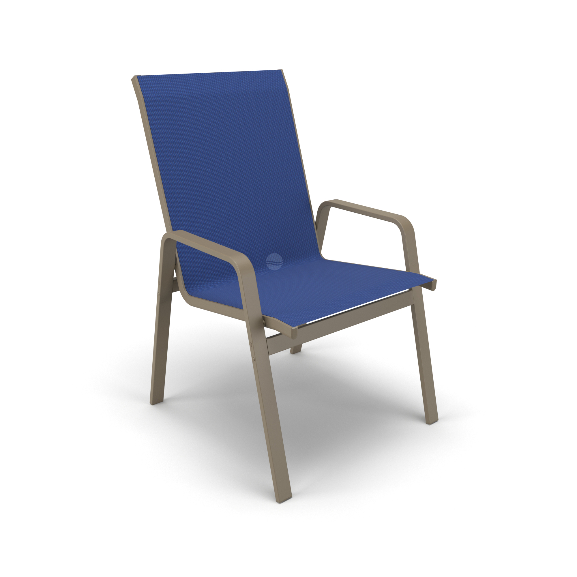 Kit 4 Cadeiras Riviera Piscina Alumínio Fendi Tela Azul