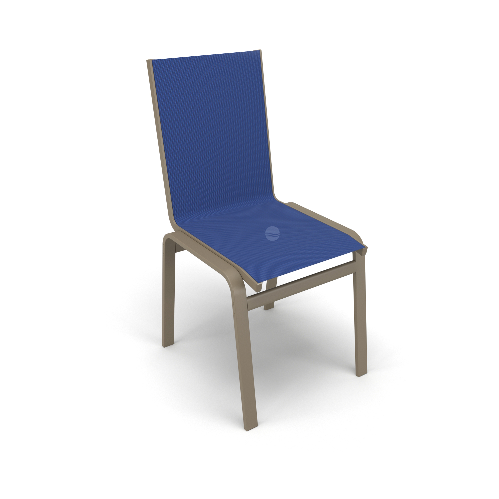 Kit 6 Cadeiras Jantar Gourmet Alumínio Fendi Tela Azul