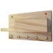 Porta Chaves Madeira Pinus com Suporte para Documentos Pinos Metal