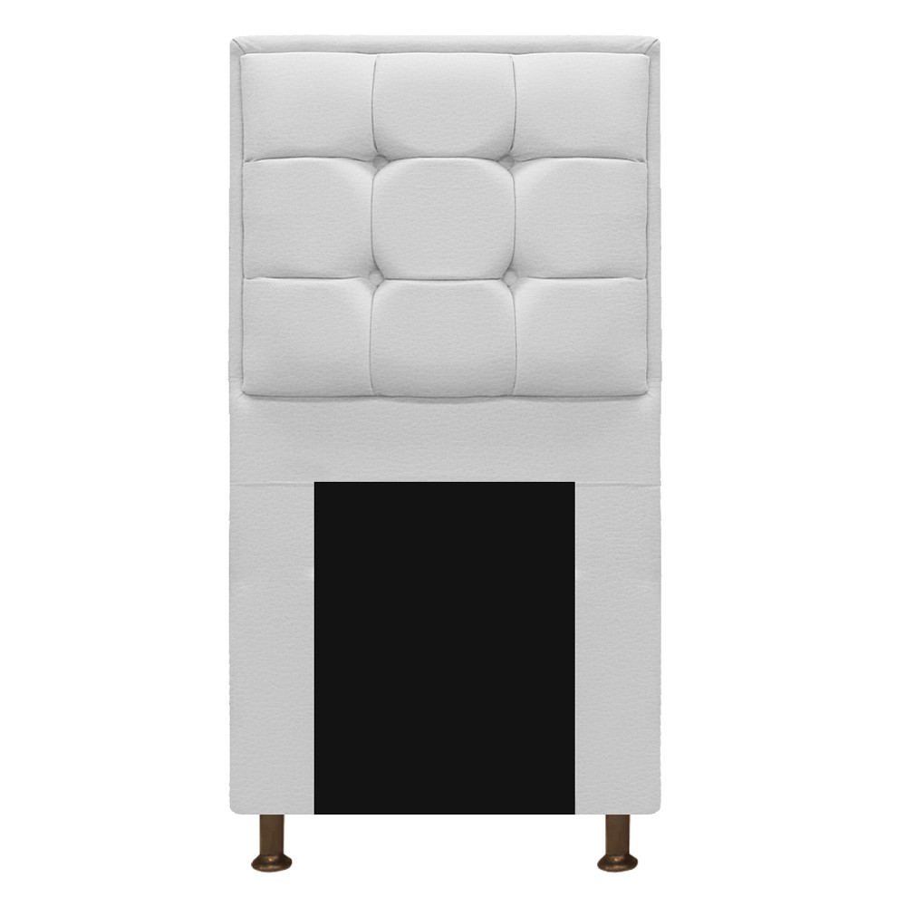 Cabeceira Copenhague 100 cm Solteiro Corano Branco - Amarena Móveis