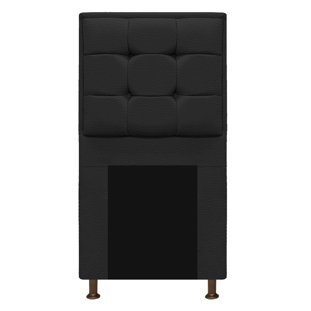 Cabeceira Copenhague 100 cm Solteiro Corano Preto - Amarena Móveis