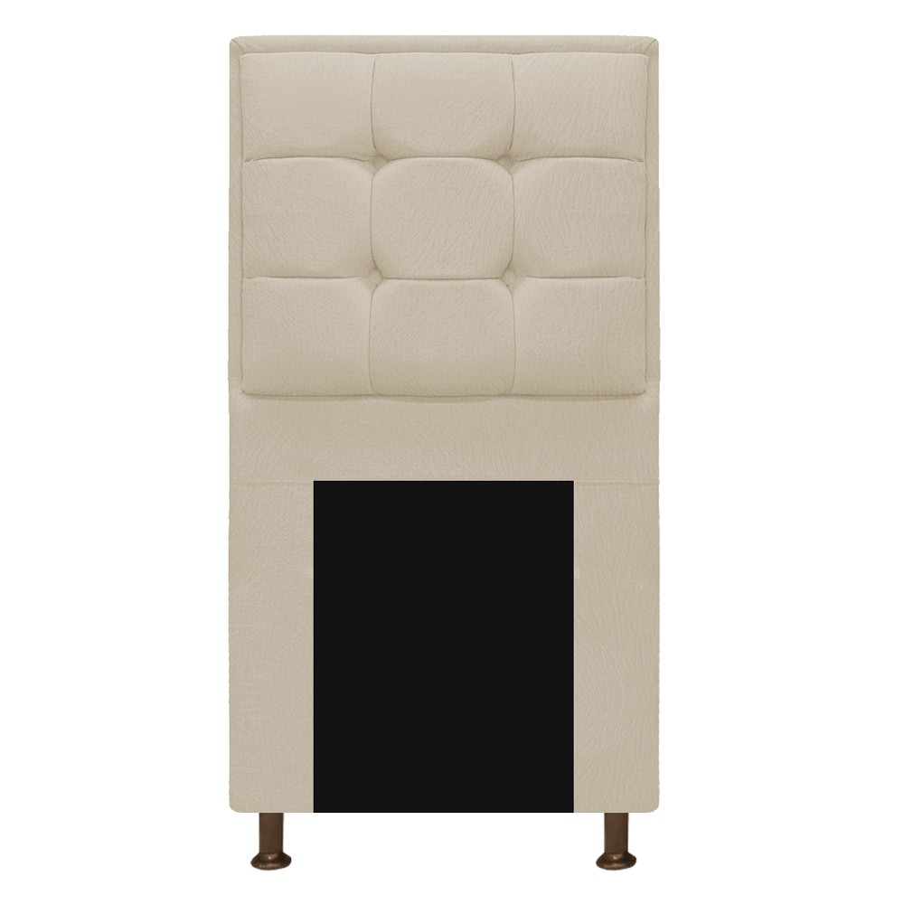 Cabeceira Copenhague 100 cm Solteiro Suede Bege - Amarena Móveis
