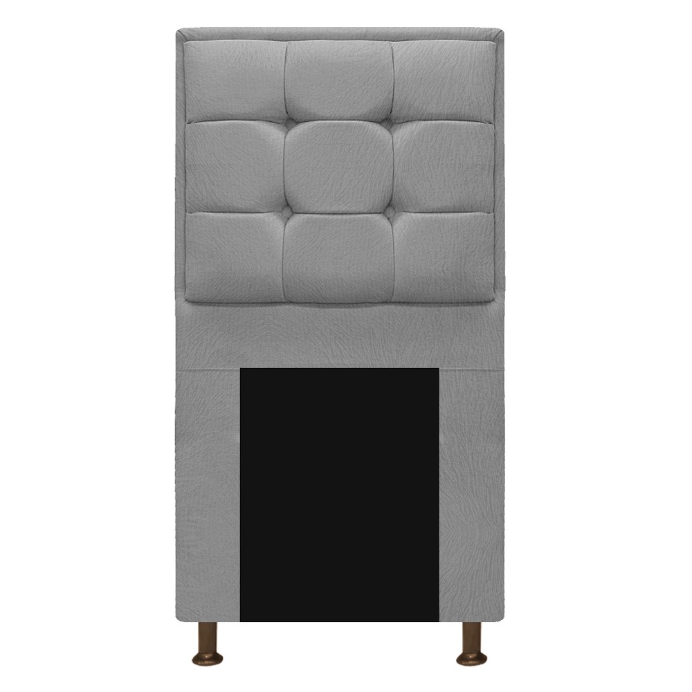 Cabeceira Copenhague 100 cm Solteiro Suede Cinza - Amarena Móveis