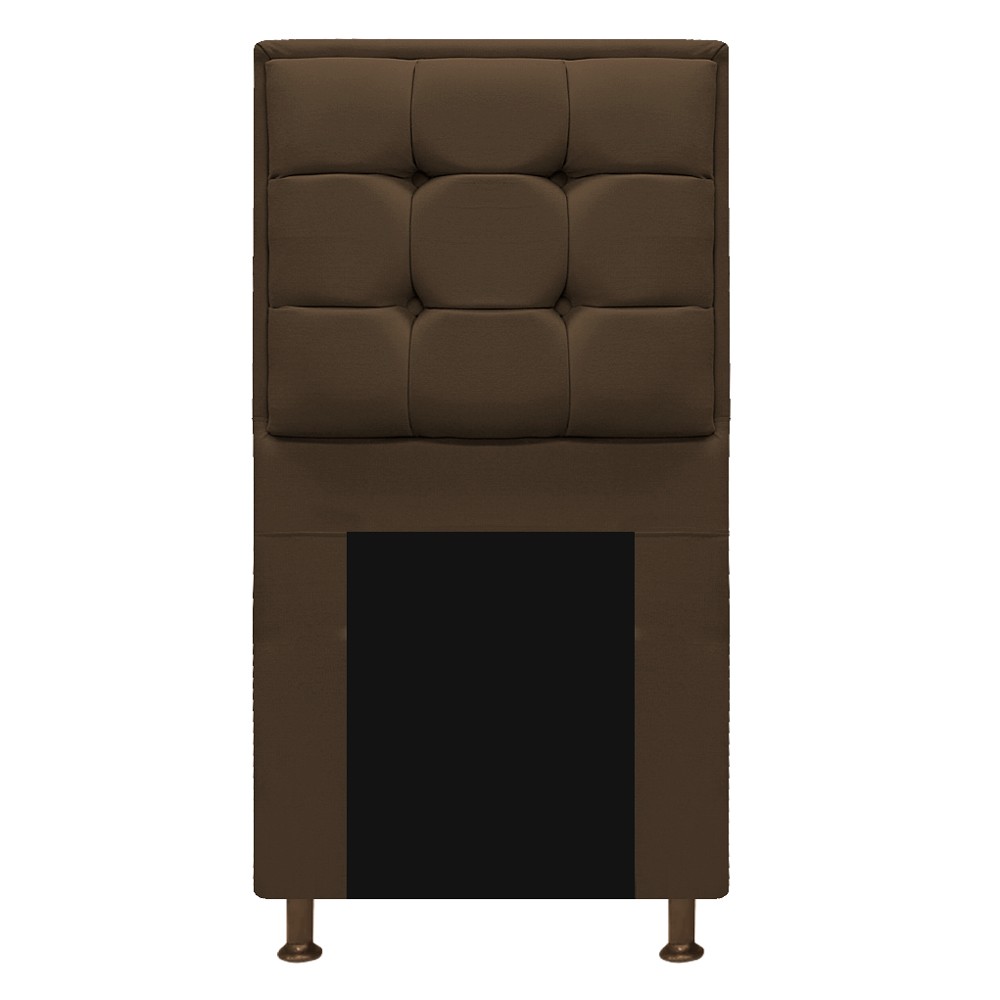 Cabeceira Copenhague 100 cm Solteiro Suede Marrom - Amarena Móveis