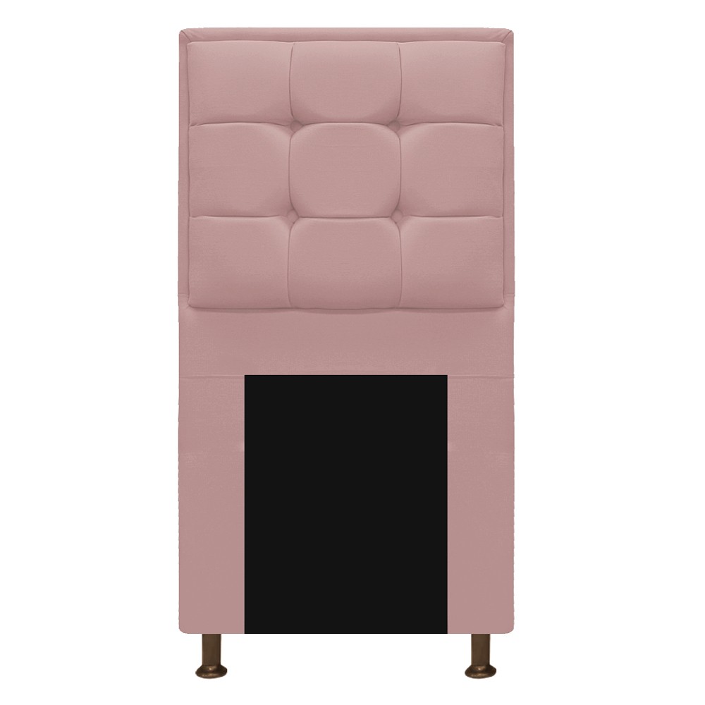 Cabeceira Copenhague 100 cm Solteiro Suede Rosê - Amarena Móveis