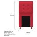 Cabeceira Copenhague 100 cm Solteiro Suede Vermelho - Amarena Móveis