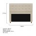 Cabeceira Copenhague 140 cm Casal Suede Bege - Amarena Móveis