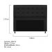 Cabeceira Copenhague 140 cm Casal Suede Preto - Amarena Móveis