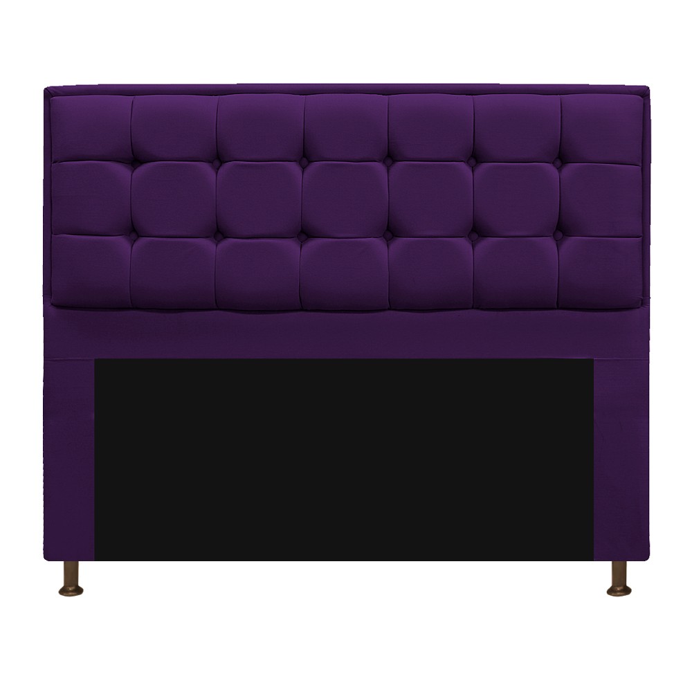 Cabeceira Copenhague 140 cm Casal Suede Roxo - Amarena Móveis