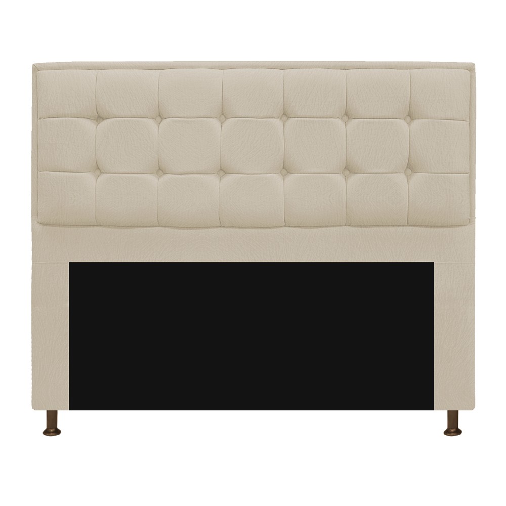 Cabeceira Copenhague 160 cm Queen Size Suede Bege - Amarena Móveis