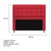 Cabeceira Copenhague 160 cm Queen Size Suede Vermelho - Amarena Móveis