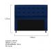 Cabeceira Copenhague 195 cm King Size Suede Azul Marinho - Amarena Móveis