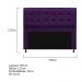 Cabeceira Copenhague 195 cm King Size Suede Roxo - Amarena Móveis