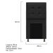 Cabeceira Copenhague 90 cm Solteiro Corano Preto - Amarena Móveis