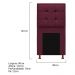 Cabeceira Copenhague 90 cm Solteiro Suede Bordô - Amarena Móveis