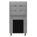 Cabeceira Copenhague 90 cm Solteiro Suede Cinza - Amarena Móveis