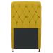 Cabeceira Estofada Cristal 100 cm Solteiro Com Capitonê Suede Amarelo - Amarena Móveis