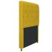Cabeceira Estofada Cristal 100 cm Solteiro Com Capitonê Suede Amarelo - Amarena Móveis