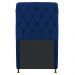Cabeceira Estofada Cristal 100 cm Solteiro Com Capitonê Suede Azul Marinho - Amarena Móveis