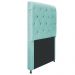 Cabeceira Estofada Cristal 100 cm Solteiro Com Capitonê Suede Azul Tiffany - Amarena Móveis