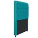 Cabeceira Estofada Cristal 100 cm Solteiro Com Capitonê Suede Azul Turquesa - Amarena Móveis