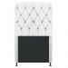 Cabeceira Estofada Cristal 100 cm Solteiro Com Capitonê Suede Branco - Amarena Móveis