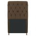 Cabeceira Estofada Cristal 100 cm Solteiro Com Capitonê Suede Marrom - Amarena Móveis