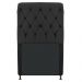 Cabeceira Estofada Cristal 100 cm Solteiro Com Capitonê Suede Preto - Amarena Móveis