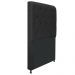 Cabeceira Estofada Cristal 100 cm Solteiro Com Capitonê Suede Preto - Amarena Móveis