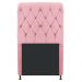 Cabeceira Estofada Cristal 100 cm Solteiro Com Capitonê Suede Rosa Bebê - Amarena Móveis