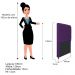 Cabeceira Estofada Cristal 100 cm Solteiro Com Capitonê Suede Roxo - Amarena Móveis