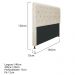 Cabeceira Estofada Cristal 140 cm Casal Com Capitonê Corano Bege - Amarena Móveis