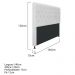 Cabeceira Estofada Cristal 140 cm Casal Com Capitonê Corano Branco - Amarena Móveis