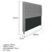 Cabeceira Estofada Cristal 140 cm Casal Com Capitonê Corano Cinza - Amarena Móveis