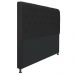 Cabeceira Estofada Cristal 140 cm Casal Com Capitonê Corano Preto- Amarena Móveis
