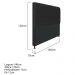 Cabeceira Estofada Cristal 140 cm Casal Com Capitonê Corano Preto- Amarena Móveis