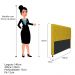 Cabeceira Estofada Cristal 140 cm Casal Com Capitonê Suede Amarelo - Amarena Móveis