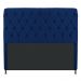 Cabeceira Estofada Cristal 140 cm Casal Com Capitonê Suede Azul Marinho - Amarena Móveis