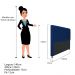 Cabeceira Estofada Cristal 140 cm Casal Com Capitonê Suede Azul Marinho - Amarena Móveis